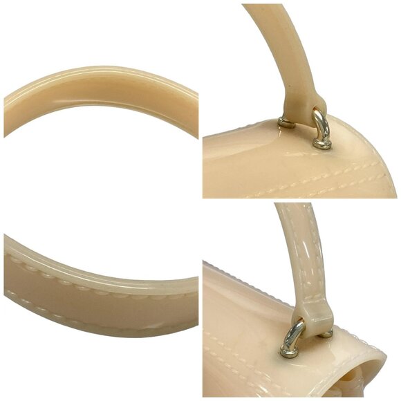 Auth FURLA Candy Beige Rubber Handbag - Picture 16 of 16